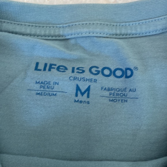 Life Is Good Men’s long sleeve crusher tee. Sz Medium - “Peace on Earth 2022” - Picture 4 of 4